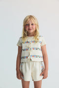 Malva Waistcoat Flower Embroidery Natural Denim The New Society BEBE Concept 