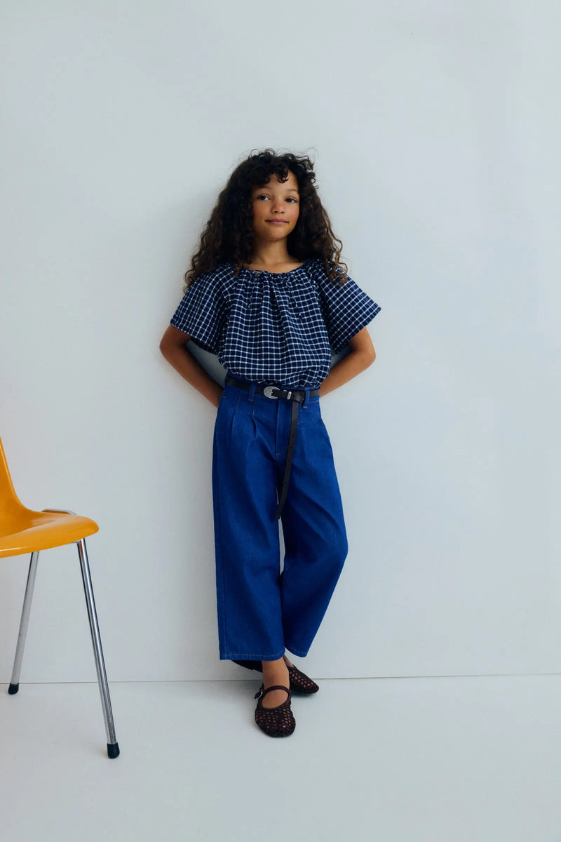Jasmine Blouse Summer Midnight Checks The New Society BEBE Concept 