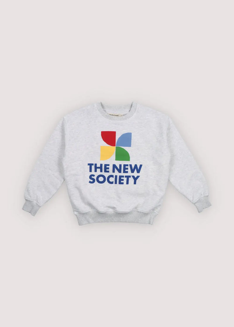 TNS Logo Sweatshirt Light Grey Melange The New Society BEBE Concept 