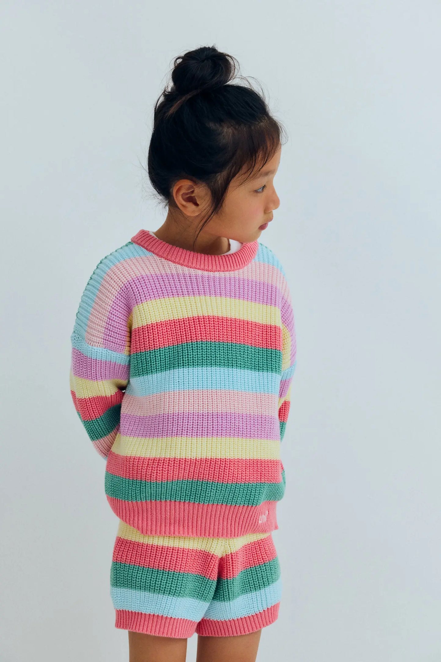 Canela Jumper Flamingo Pink Multicolor Stripes The New Society BEBE Concept 