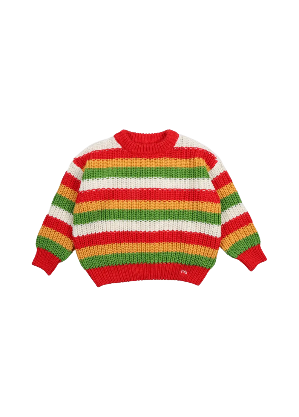 Lantana Jumper Tulip Red Knit Stripes tabela_the_new_society