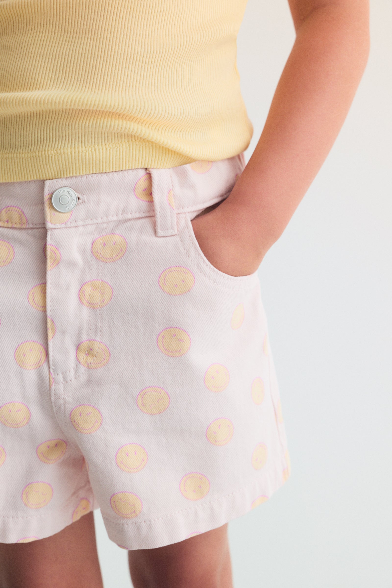 Smiley Denim Short Smiley Print SMILEY PRINT