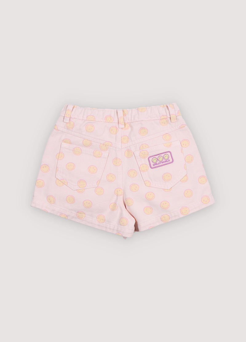 Smiley Denim Short Smiley Print