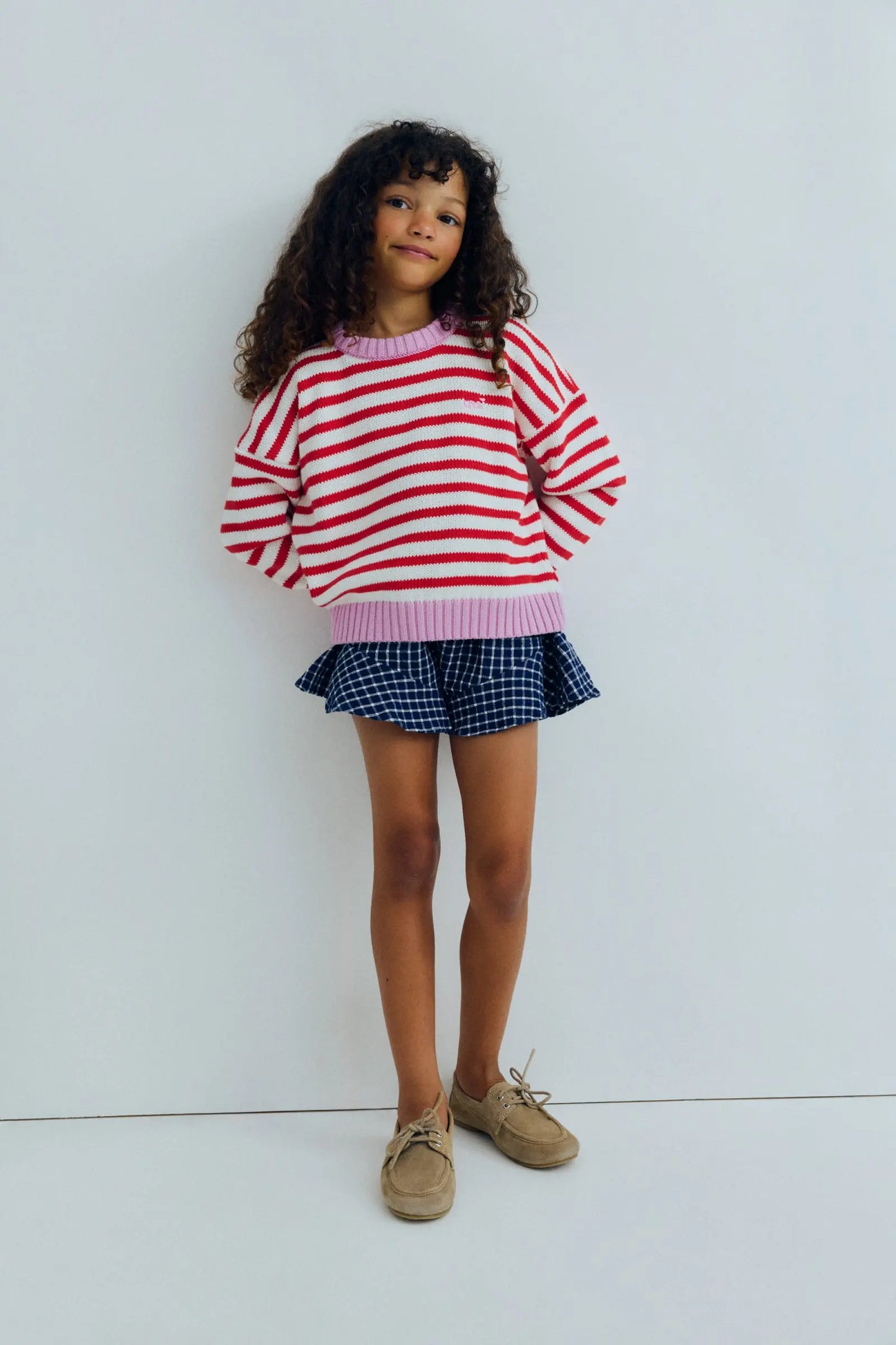 Marigold Jumper Tulip Red & Pink Lavander Stripes The New Society BEBE Concept 
