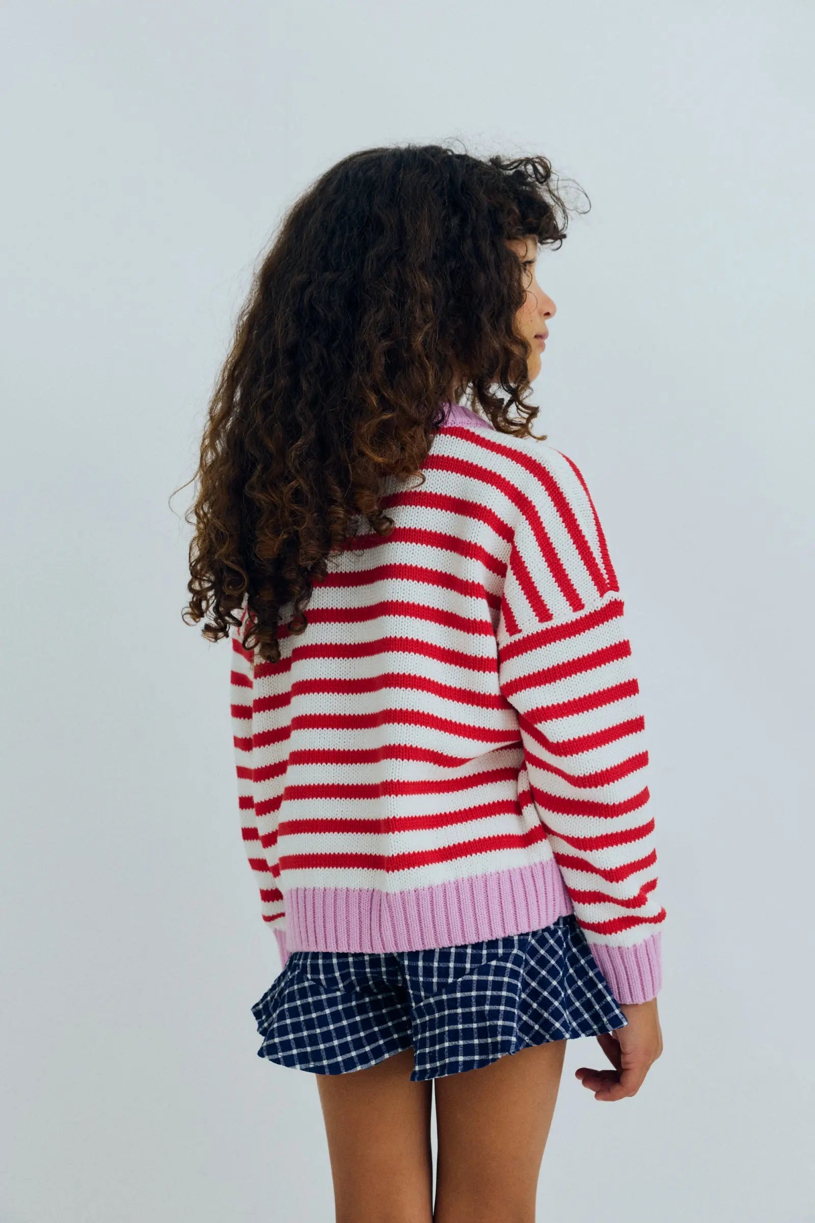 Marigold Jumper Tulip Red &amp; Pink Lavander Stripes The New Society BEBE Concept 