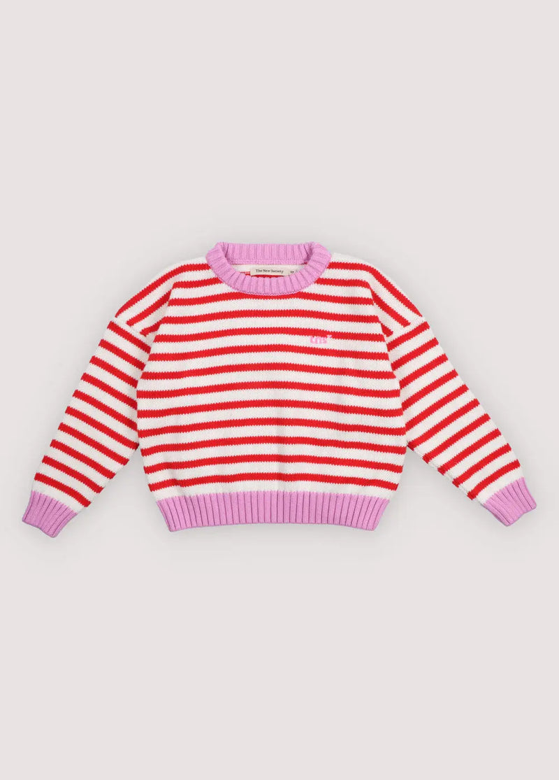 Marigold Jumper Tulip Red & Pink Lavander Stripes The New Society BEBE Concept 
