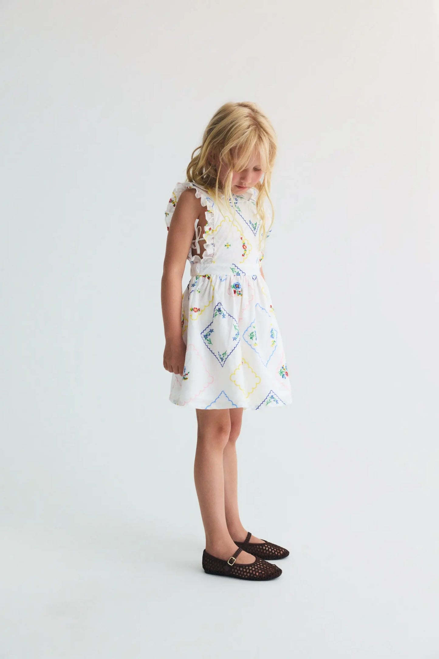 Jacinthe Dress Multicolor Embroidery The New Society BEBE Concept 