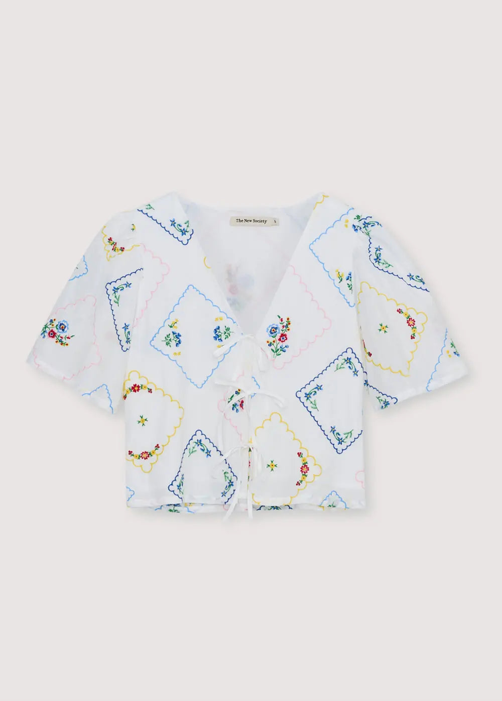 Jacinthe Woman Shirt Multicolor Embroidery The New Society BEBE Concept 