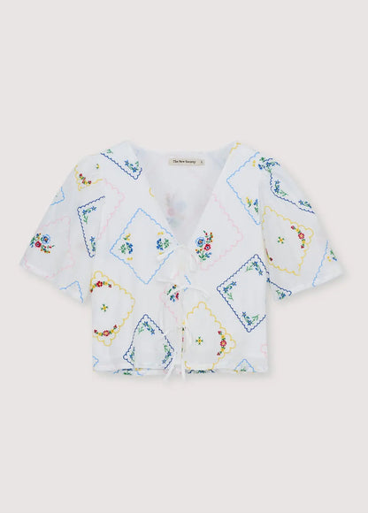 Jacinthe Woman Shirt Multicolor Embroidery The New Society BEBE Concept 