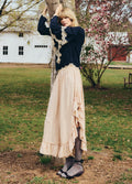 Shay Lace Ruffle Pants NUDE
