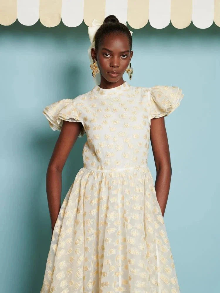 OUTLET Sukienka Midi Marigold Jacquard S bébé concept BEBE Concept 