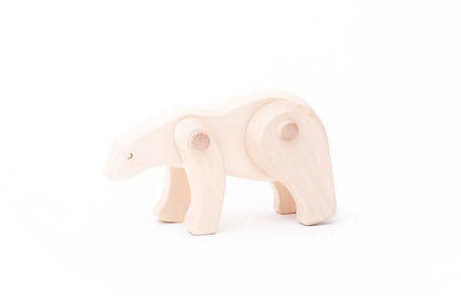 OUTLET Drewniany ruchomy miś polarny Bajo BEBE Concept 