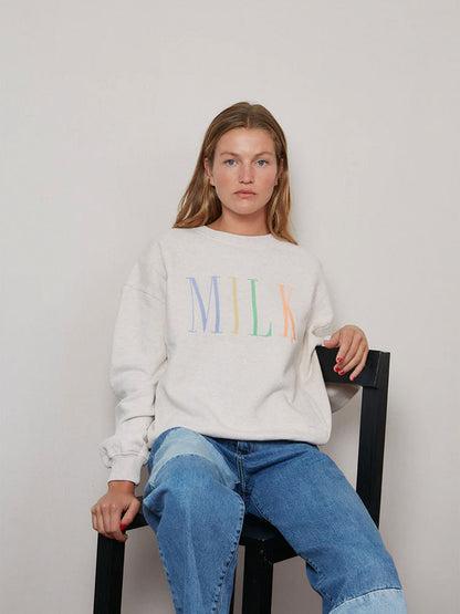 Still-Sweatshirt Milch MILK