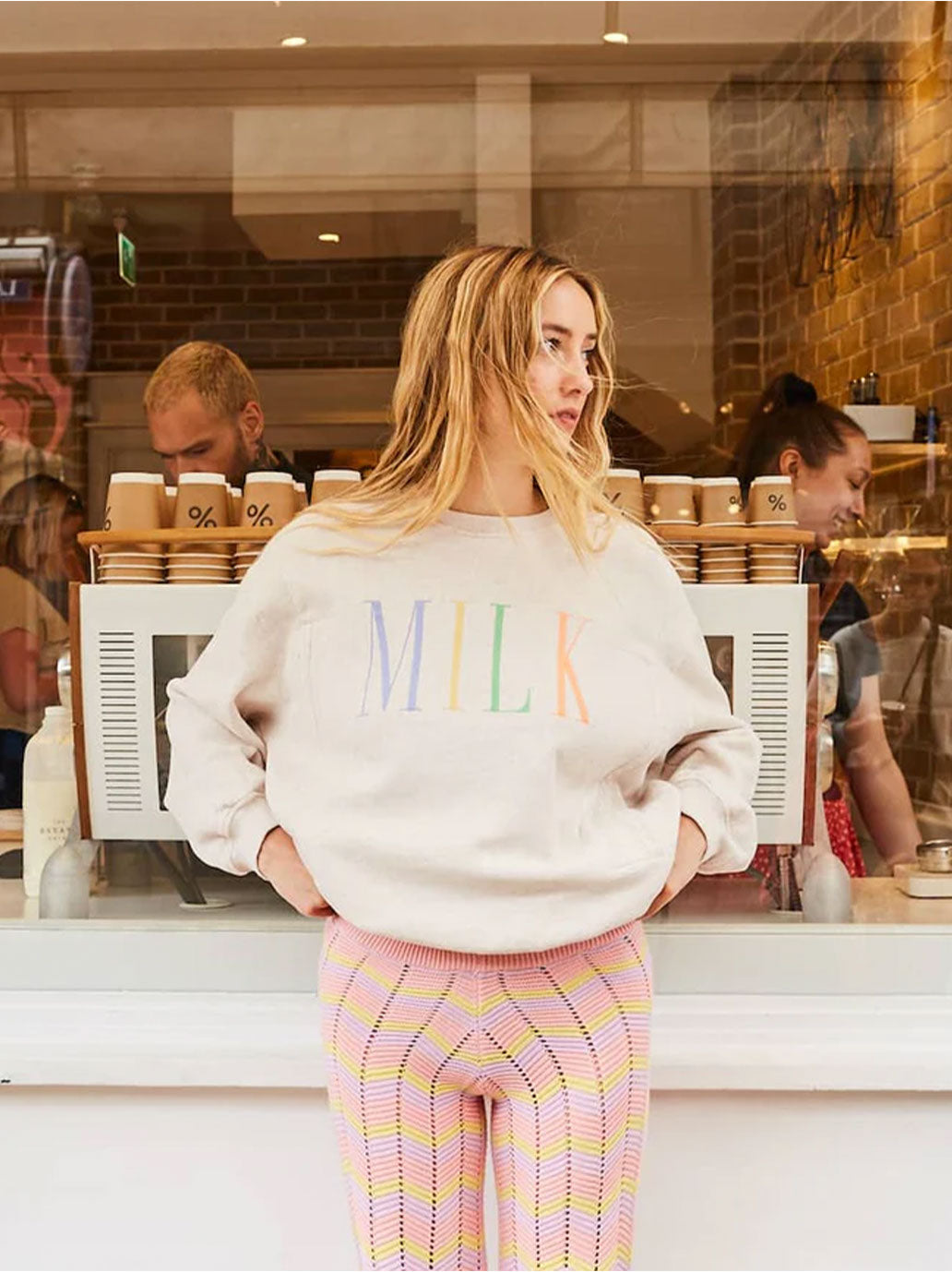 Still-Sweatshirt Milch MILK