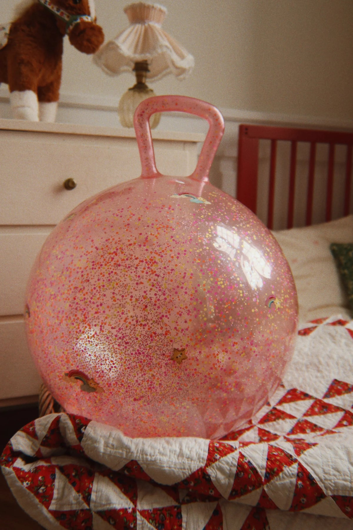 Zabawka Glitter Jump Ball RAINBOW