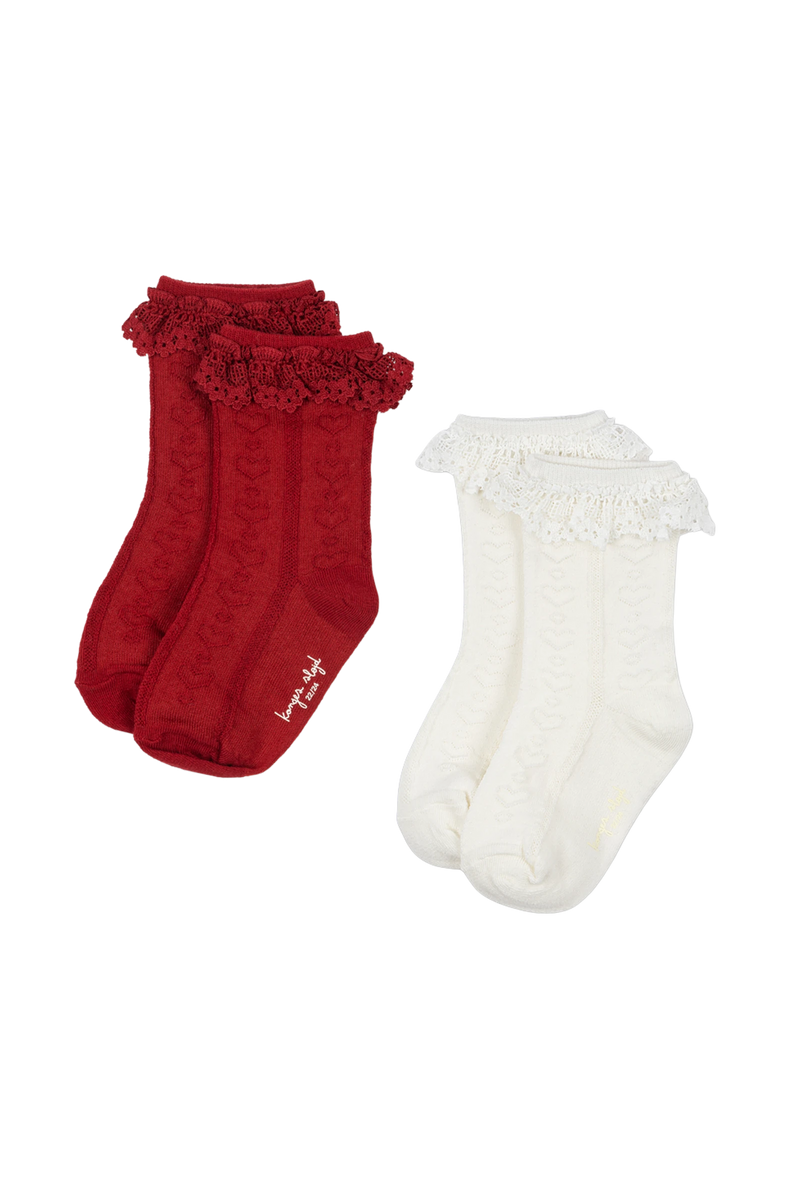 Skarpetki 2 Pack Pointelle Frill Socks
