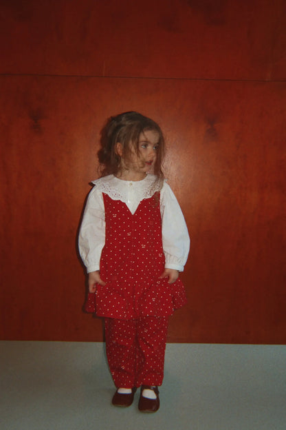 Spodnie z falbanką Magot Frill Pants CHERRY DOT DERBY