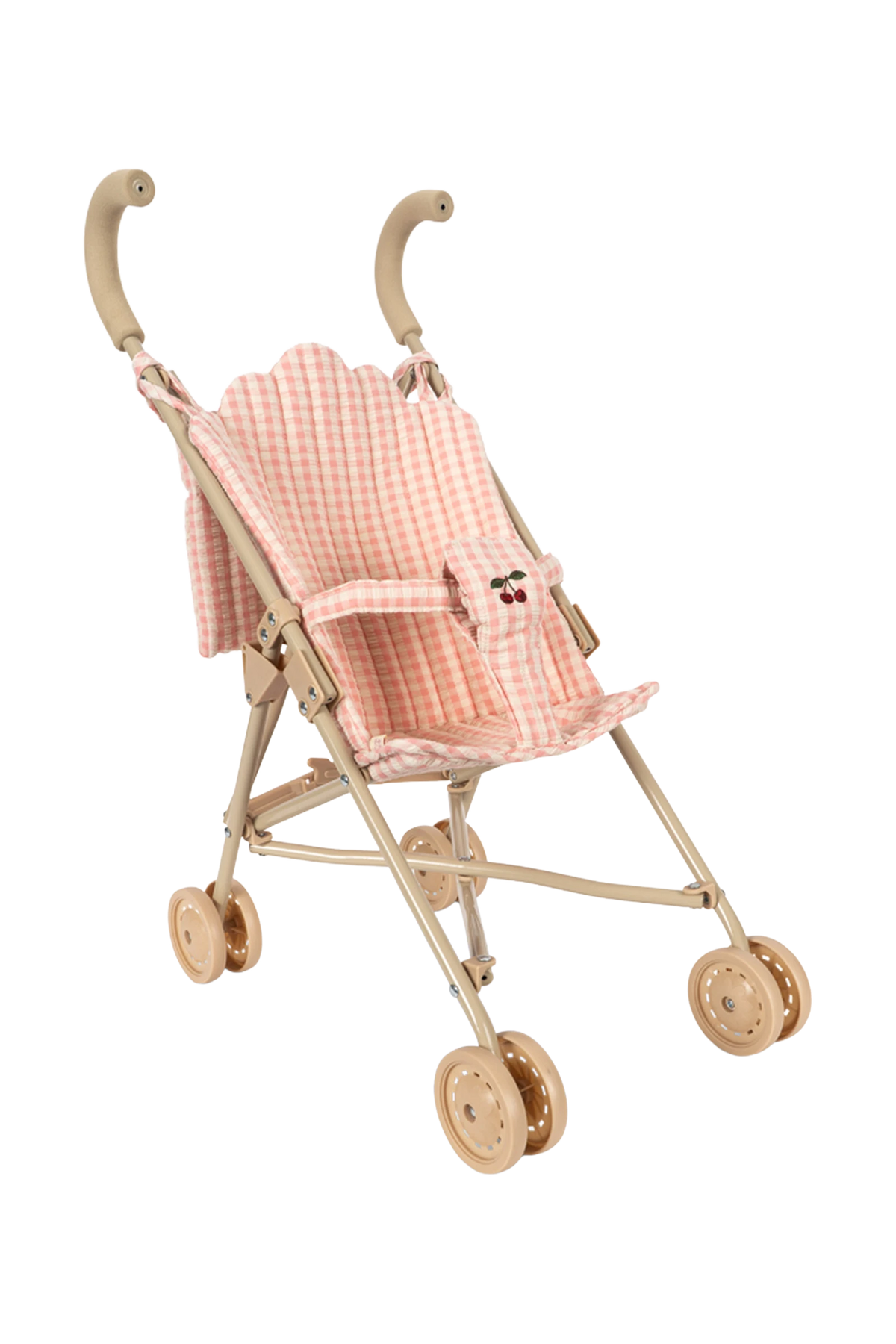 Lalka Poppy Doll Stroller Set PINK CHECK