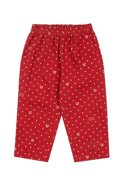 Spodnie z falbanką Magot Frill Pants CHERRY DOT DERBY