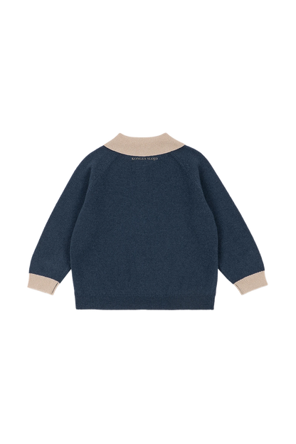 Wełniana bluza Basi Polo DARK BLUE STRIPE