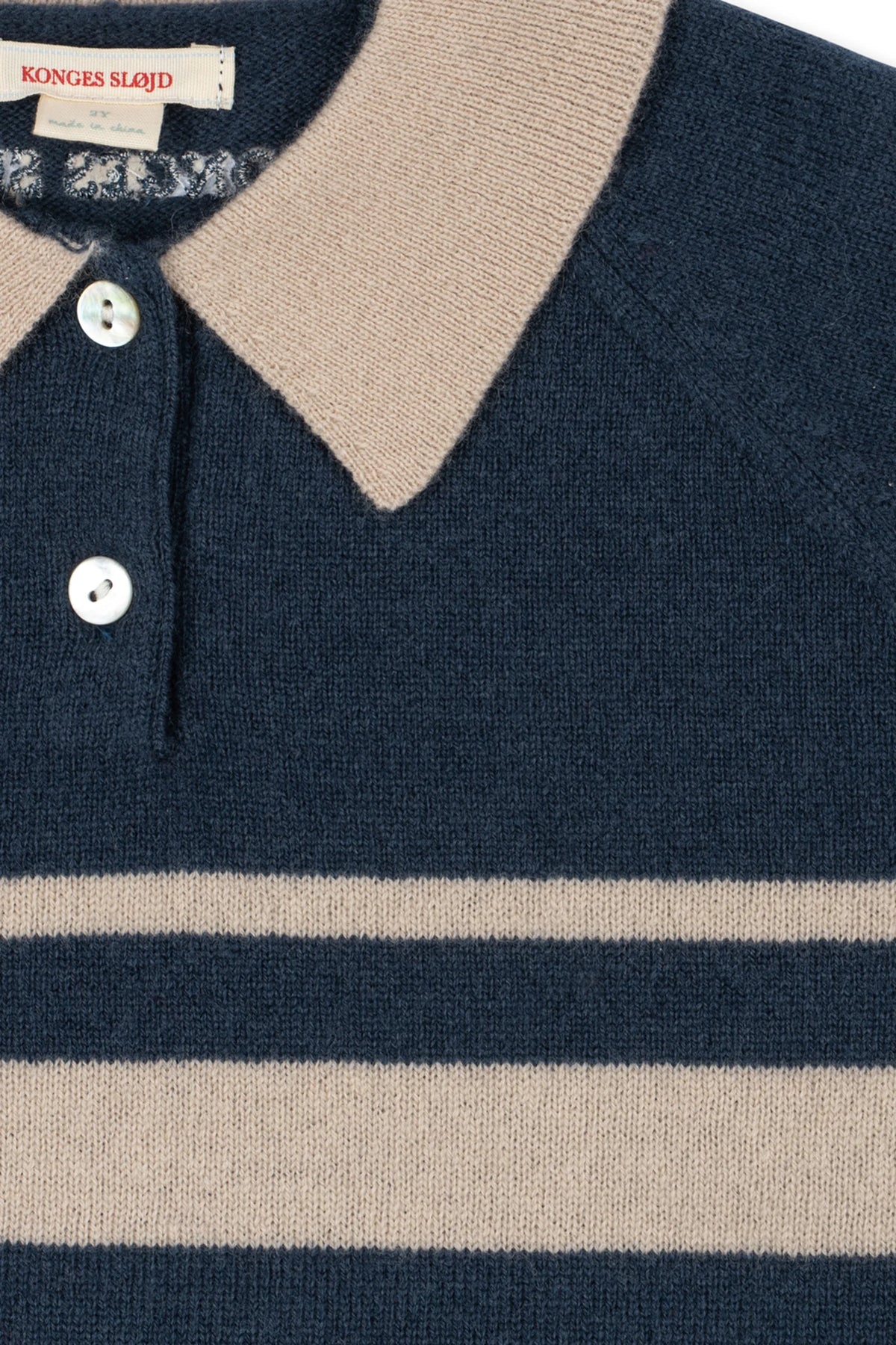 Wełniana bluza Basi Polo DARK BLUE STRIPE