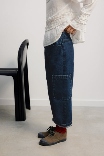 TNS Denim Pockets Trouser DARK BLUE DENIM