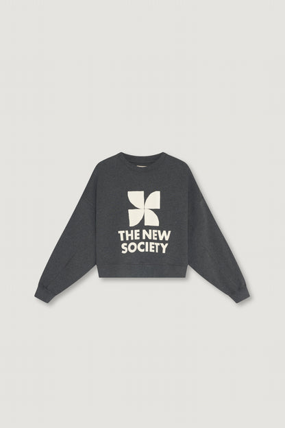 TNS Logo Sweatshirt Dark Grey Melange DARK GREY MELANGE