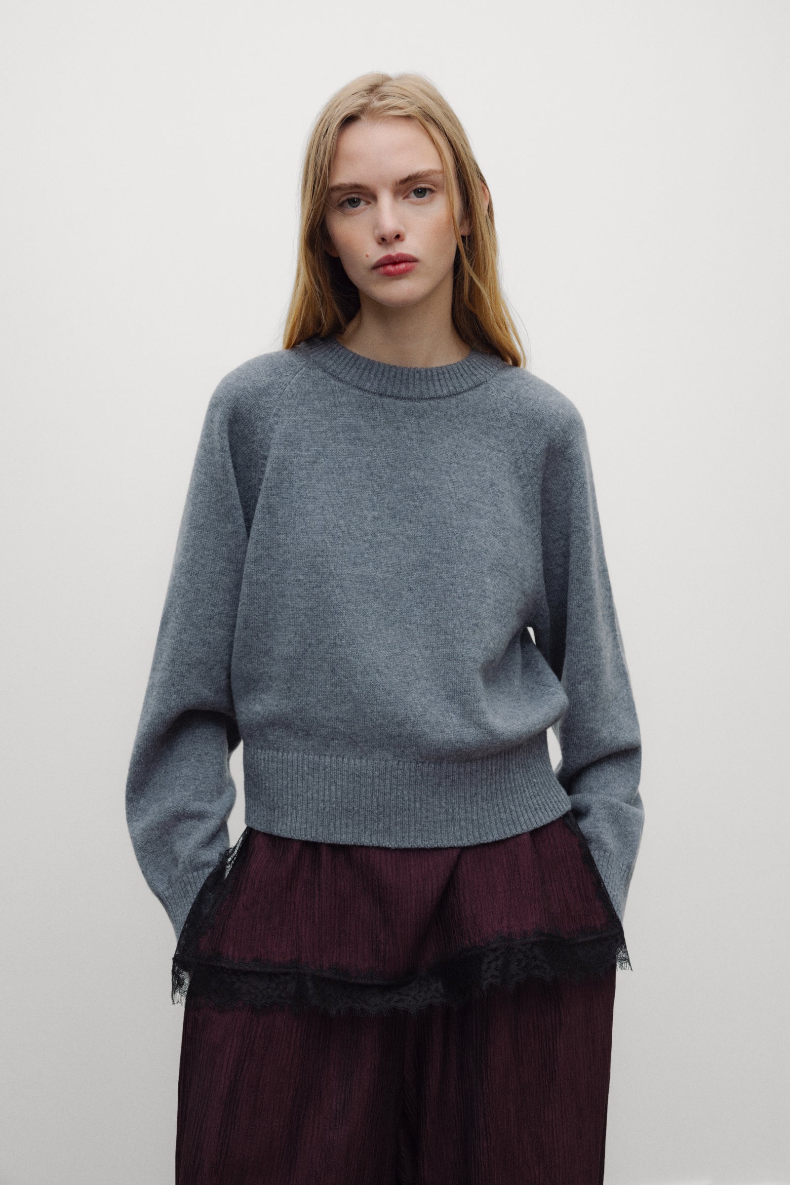 Breeze Woman Jumper Light Grey Melange LIGHT GREY MELANGE