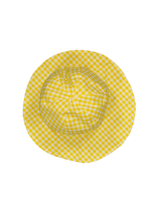 przewiewny kapelusz Calista yellow gingham