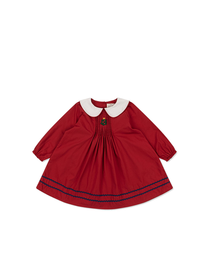 Elegancka sukienka świąteczna z bawełny organicznej Emeline Konges Slojd BÉBÉ Concept