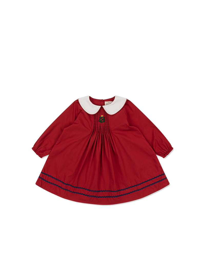 Elegancka sukienka świąteczna z bawełny organicznej Emeline Konges Slojd BÉBÉ Concept