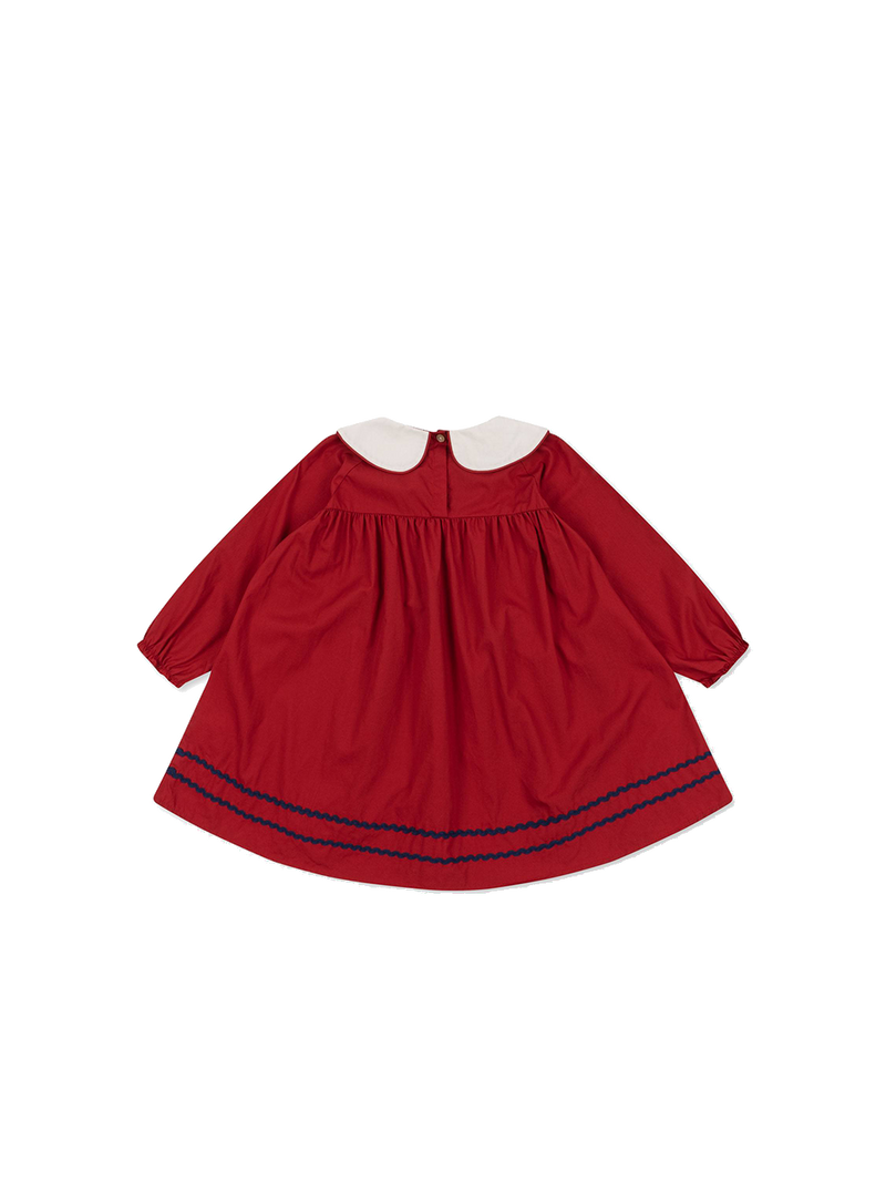 Elegancka sukienka świąteczna z bawełny organicznej Emeline Konges Slojd BÉBÉ Concept