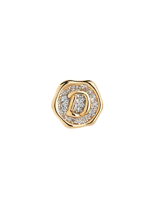 Pozłacany element POP coin z literą Gold Disco