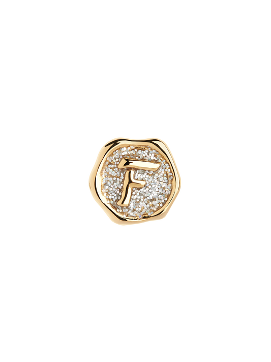 Pozłacany element POP coin z literą Gold Disco
