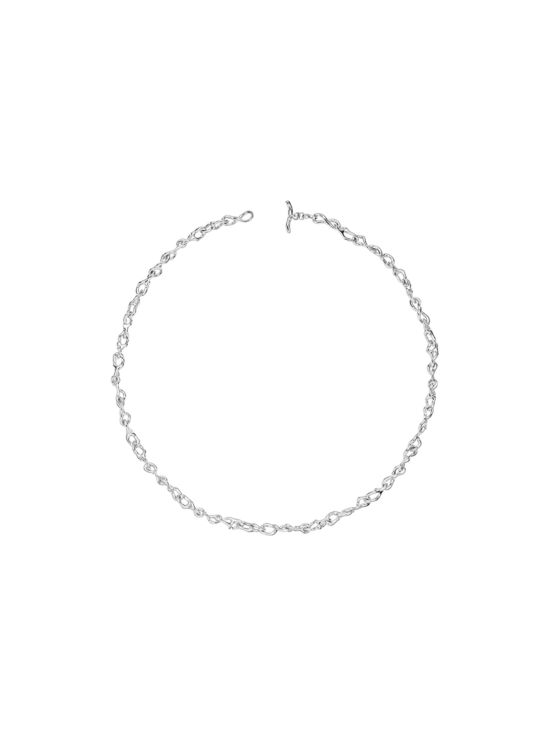 Масивне намисто з переробленого срібла Juno