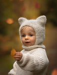 ciepła kominiarka z alpaki Baby Bear white