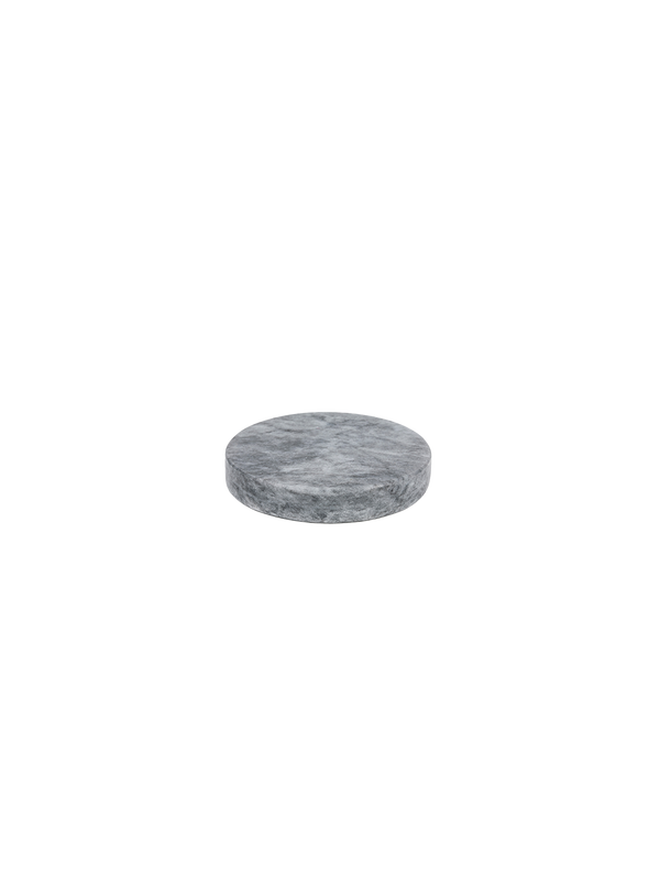 okrągła podstawka z marmuru grigio piemonte